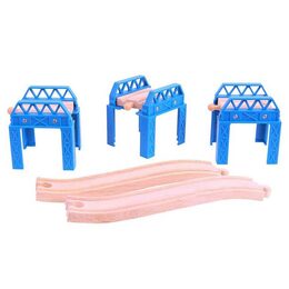 Bigjigs Rail Dřevěné koleje set mostní konstrukce