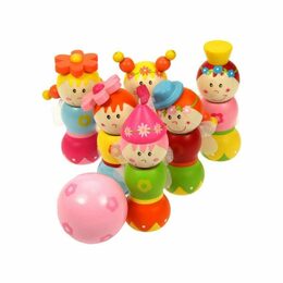 Bigjigs Toys Dřevěné kuželky Víly