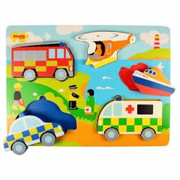 Bigjigs Toys Vkládací puzzle záchranáři