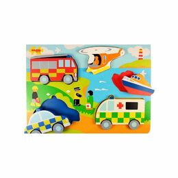 Bigjigs Toys Vkládací puzzle záchranáři