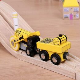 Bigjigs Rail Replika historické lokomotivy Rocket + 2 koleje