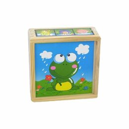 Bigjigs Toys Obrázkové kostky kubusy Zvířátka 9 kostek