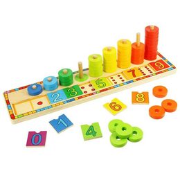 Bigjigs Toys Deska nasazování s čísly - poškozený obal