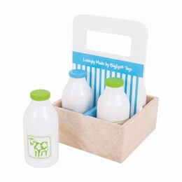 Bigjigs Toys Dřevěné mléko v přenosné krabičce