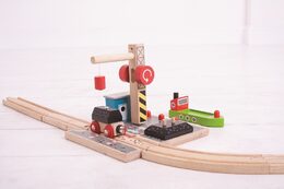 Bigjigs Rail Uhelný dok s jeřábem