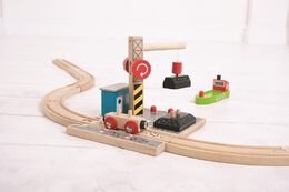 Bigjigs Rail Uhelný dok s jeřábem