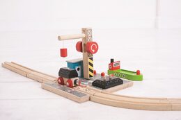 Bigjigs Rail Uhelný dok s jeřábem