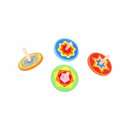 Bigjigs Toys Dřevěná barevná káča 1 ks