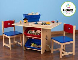KidKraft  Stůl Star se dvěma židličkami a boxy