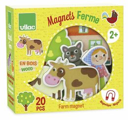 Vilac Dřevěné magnetky farma 20 ks