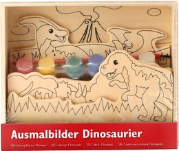 Small Foot Dřevěný barevný 3D obrázek dinosauři