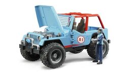 Bruder Modré auto jeep s řidičem