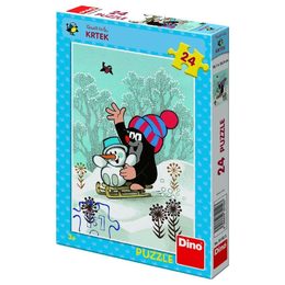 Dino Puzzle Krtek a sněhulák 24 dílků