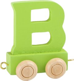 small foot Dřevěný vláček barevná abeceda 1 ks vagónku