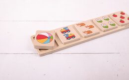 Bigjigs Toys Vkládací puzzle počítání, 5 dílků