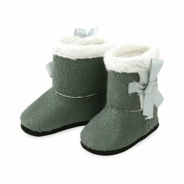 Petitcollin Zimní boty šedobílé (pro panenku 34 cm)