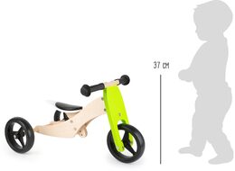 small foot Dřevěná tříkolka Trike 2v1 zelená