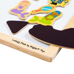 Bigjigs Toys Dřevěná magnetická tabule