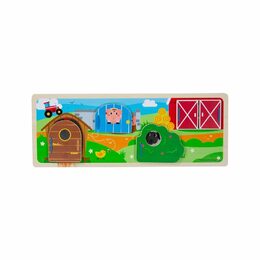 Bigjigs Toys Senzorické puzzle farma