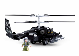 Sluban Model Bricks M38-B0752 Bojový vrtulník Ka-50 Black Shark