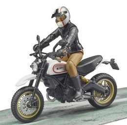 Bruder 63051 BWORLD Motocykl Scrambler Ducati Cafe Racer s jezdcem