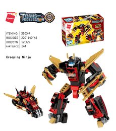 Qman Guardian of Star's Core 3105-4 Robot ''Ninja'' 2v1