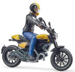 Bruder 63053 BWORLD Motocykl Scrambler Ducati Cafe Racer s jezdcem