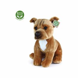 Rappa Plyšový pes stafordšírský bulteriér sedící 30 cm ECO-FRIENDLY