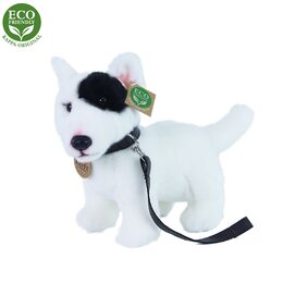 Rappa Plyšový pes anglický bulteriér s vodítkem stojící 23 cm ECO-FRIENDLY