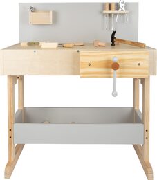 small foot Dětský pracovní stůl šedý s nářadím