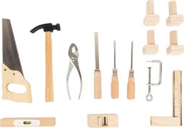 small foot Dětský pracovní stůl šedý s nářadím