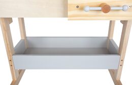 small foot Dětský pracovní stůl šedý s nářadím