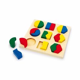 Bino Dřevěné puzzle geometrické tvary
