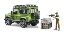 Bruder LAND ROVER DEFENDER s figurkou myslivce, psa a příslušenstvím