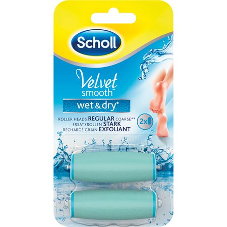 Náhradní hlavice SCHOLL Velvet Smooth WET&DRY Rotační hlavice Jemně drsná s mořskými minerály 2 ks