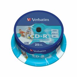 Disk Verbatim CD-R 700MB/80min, 52x, printable, 25cake