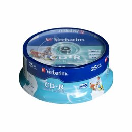 Disk Verbatim CD-R 700MB/80min, 52x, printable, 25cake