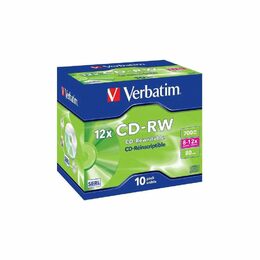 Disk Verbatim CD-RW 700MB/80 min. 8-12x, jewel box,10ks