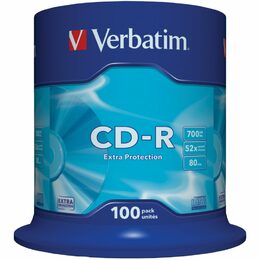 Disk Verbatim CD-R 700MB/80min, 52x, Extra Protection, 100-cake