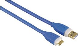 Kabel Hama MicroUSB, 1,8m - modrý