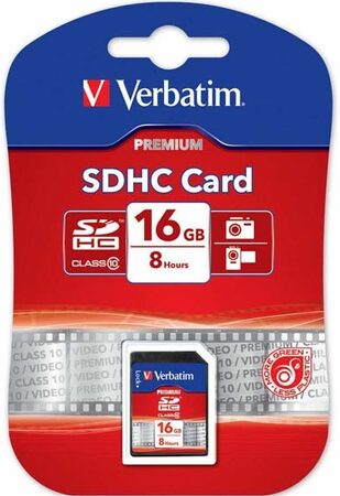 Paměťová karta Verbatim Premium SDHC 16GB UHS-I V10 U1 (80R/10W)