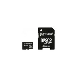Paměťová karta Transcend MicroSDHC 4GB Class4 + adapter (TS4GUSDHC4)