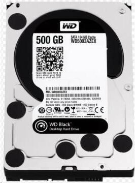 HDD 3,5'' Western Digital Black 500GB SATA III, 7200 ot/min, 64MB cache (WD5003AZEX)