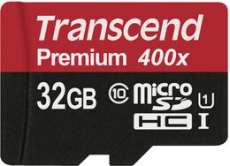 Paměťová karta Transcend MicroSDHC Premium 32GB UHS-I U1 (45MB/s) + adapter (TS32GUSDU1)