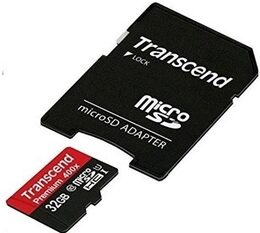 Paměťová karta Transcend MicroSDHC Premium 32GB UHS-I U1 (45MB/s) + adapter (TS32GUSDU1)