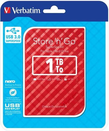 HDD ext. 2,5" Verbatim Store 'n' Go GEN2 1TB - červený