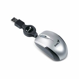 Myš Genius Micro Traveler V2 / optická / 3 tlačítka / 1200dpi - stříbrná (31010125106)