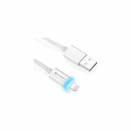 Kabel GoGEN USB/Lightning, 1m, oplétáný - stříbrný (LIGHTNL100MM02)