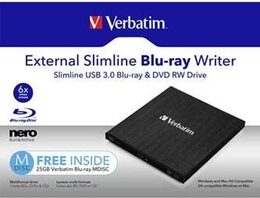 Externí Blu-ray vypalovačka Verbatim Slimline USB 3.2