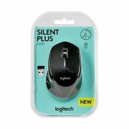 Myš Logitech Wireless Mouse M330 Silent Plus / optická / 3 tlačítka / 1000dpi - černá (910004909)